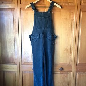 Size 26 Lucky Brand black denim skinny overalls